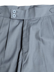 Classic Light Grey Double-Button Gurkha Trousers
