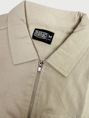 Solid Beige Jacket and Jogger Cozy Cut Co-Ords