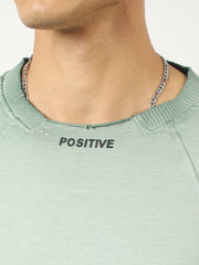 Positive Berly Green Half Sleeve T-Shirt