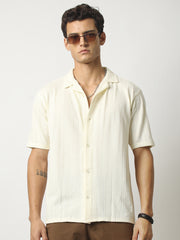 Cream Ozone Half Sleeve Shirt