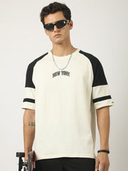 NewYork Cream Half Sleeve T-Shirt