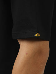 Chaoc Print Black Half Sleeve T-Shirt
