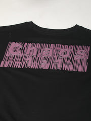 Chaoc Print Black Half Sleeve T-Shirt