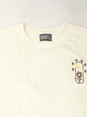 Nature Cream, Brown Half Sleeve T-Shirt