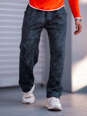 Cloud Printed Light Grey Baggy Pant