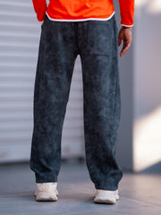 Cloud Printed Light Grey Baggy Pant