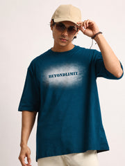 Beyond Limit Teal Blue Half Sleeve T-Shirt