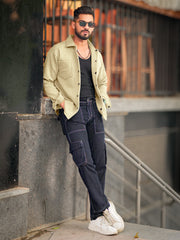 Double Pocket Biscuit Full Sleeve Shacket