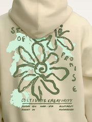 Seeds Cream Half White Full Sleeve Sweatshirt