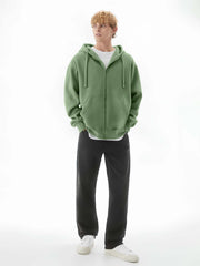 Monochrome Hunter Green Cozy Cut Hoodie Full Sleeve Sweatshirt