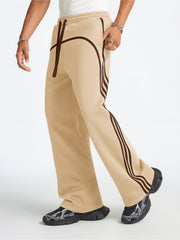 Baggy Fit Side Taped Biscuit Pant