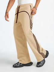 Baggy Fit Side Taped Biscuit Pant