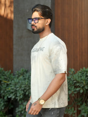 Disruptive Spray Cream Half Sleeve T-Shirt