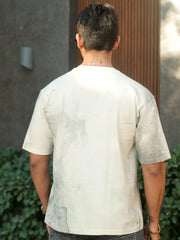 Disruptive Spray Cream Half Sleeve T-Shirt