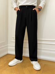Korean Black Elastic Trouser