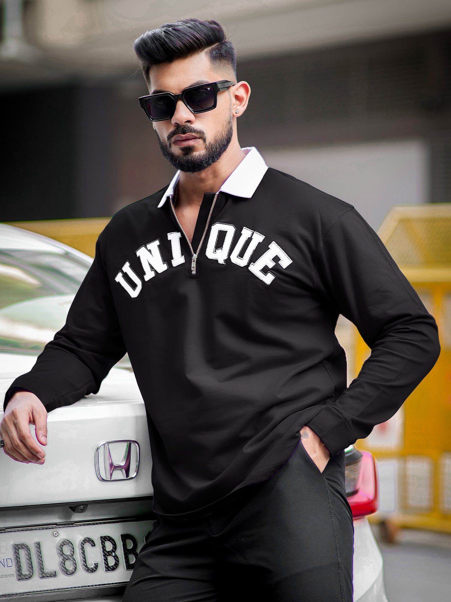 Black full sleeve polo t shirt online