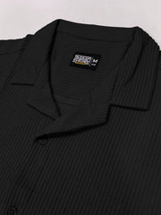 Elliot Knit Black Lycra Half Sleeve Shirt