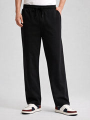 Canvas Baggy Fit Black Track Pant