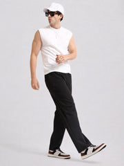Canvas Baggy Fit Black Track Pant