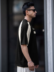 Speed Black Raglan Half Sleeve T-Shirt