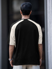 Speed Black Raglan Half Sleeve T-Shirt