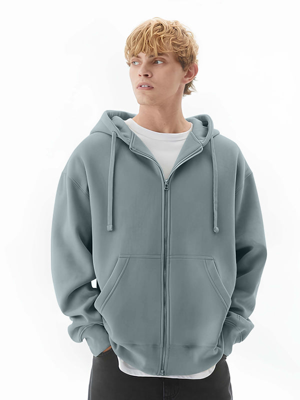 Monochrome Light Grey Cozy Cut Hoodie Sweatshirt