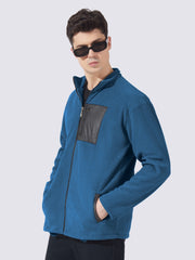 Solid Teal Blue Full Sleeve Shacket
