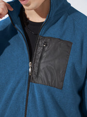 Solid Teal Blue Full Sleeve Shacket