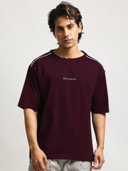 Bold Moves Maroon Half Sleeve T-Shirt