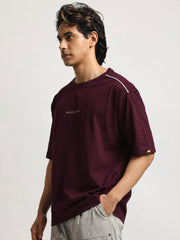 Bold Moves Maroon Half Sleeve T-Shirt