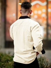 Brooklyn Knit Cream Full Sleeve Shirt