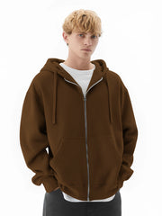 Monochrome Brown Cozy Cut Hoodie Full Sleeve Sweatshirt