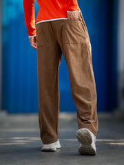 Baggy Fit Brown Corduroy Pant