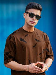 The End Brown Half Sleeve T-Shirt
