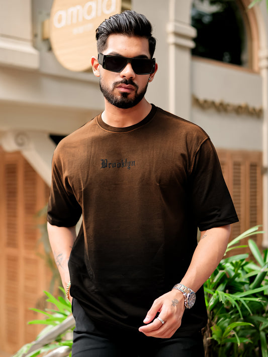 Brooklyn Brown Half Sleeve T-Shirt