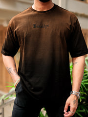 Brooklyn Brown Half Sleeve T-Shirt