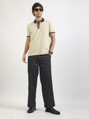 Tricolor Biscuit Half Sleeve Polo T-Shirt