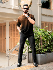 Brooklyn Brown Half Sleeve T-Shirt