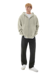 Monochrome Beige Cozy Cut Hoodie Full Sleeve Sweatshirt