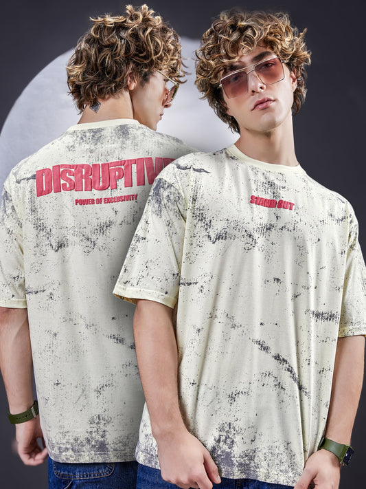 Stand Out Cream Half Sleeve T-Shirt