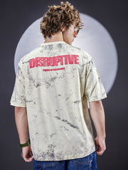 Stand Out Cream Half Sleeve T-Shirt