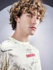 Stand Out Cream Half Sleeve T-Shirt