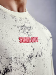 Stand Out Cream Half Sleeve T-Shirt