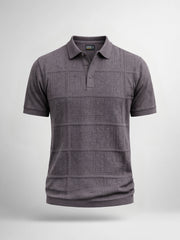 Pointel FlatKnit Cotton Dark Grey Half Sleeve T-Shirt
