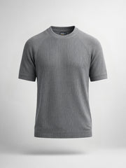 Interloop Flatknit Grey Half Sleeve T-Shirt