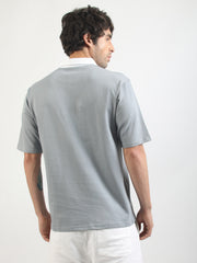 Houston White, Grey Half Sleeve Polo T-shirt