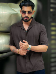 Tangled Dark Grey Half Sleeve Shirt