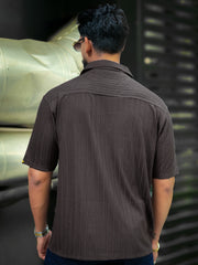 Tangled Dark Grey Half Sleeve Shirt
