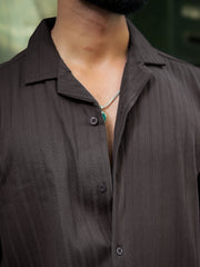 Tangled Dark Grey Half Sleeve Shirt