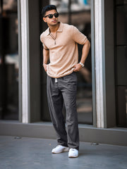 Baggy Fit Grey Corduroy Pant